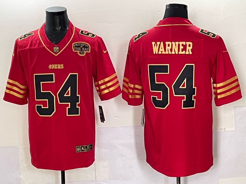 Men Nike San Francisco 49ers #54 Warner red Limited NFL 2025 Jersey 0060